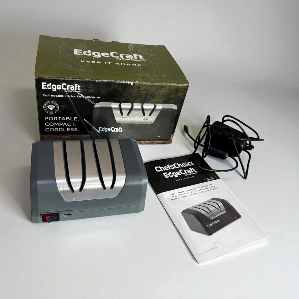 Hardly Used! EdgeCraft Rechargeable Two-Stage DC 220 Electric Knife Sharpener